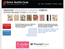Tablet Screenshot of orientextile.com